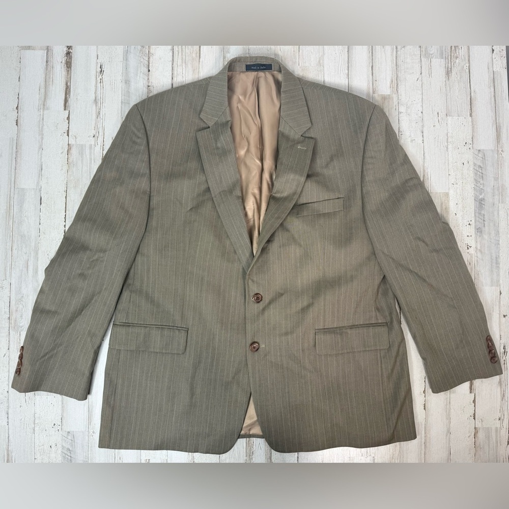 Lauren Ralph Lauren Olive Green Pinstripe Sport Coat Blazer